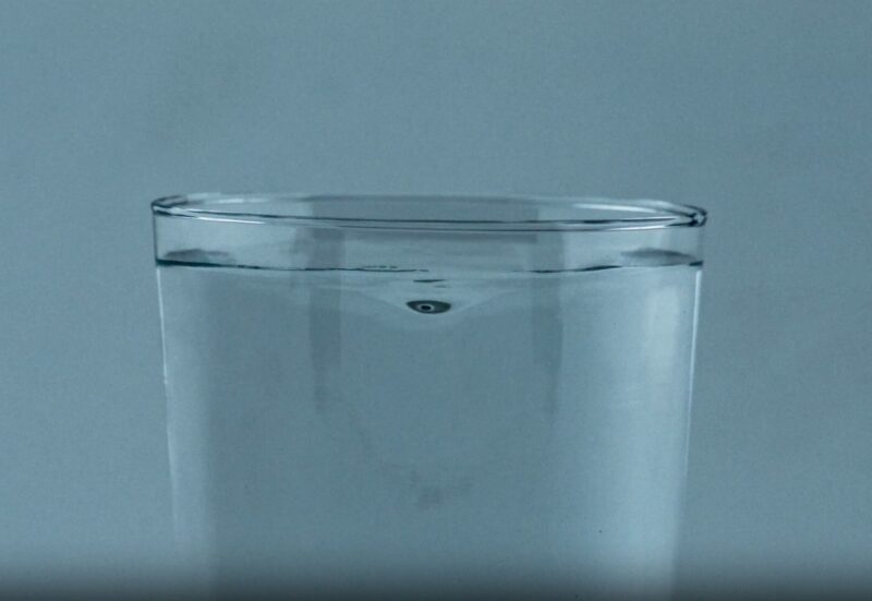 glass of lukewarm water